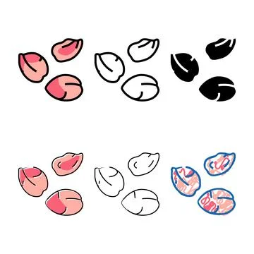 Petal spring color icon range vector Stock Illustration
