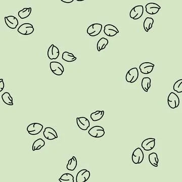 Petal spring line seamless pattern Stock Illustration