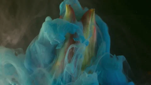 Petals fog ink wave cloud tulip nature bud flower Stock Footage 339777065