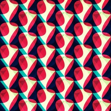 Petals geometric seamless pattern Stock Illustration