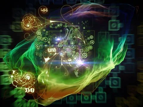Petals of Math Visualization Stock Illustration