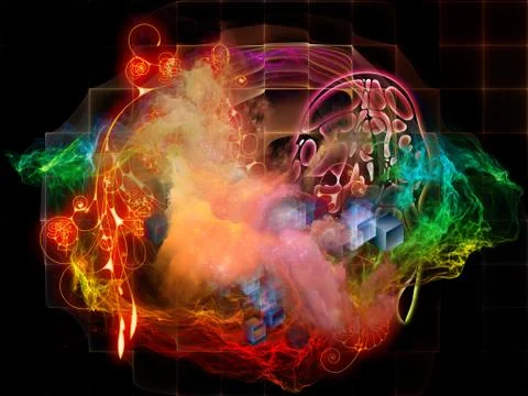 Petals of Math Visualization Illustrazione stock