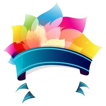 Petals with ribbon Stock Illustration