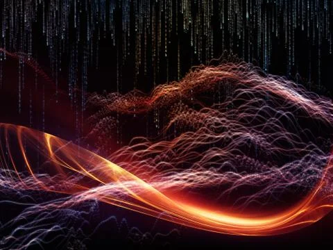 Petals of Virtual World Stock Illustration