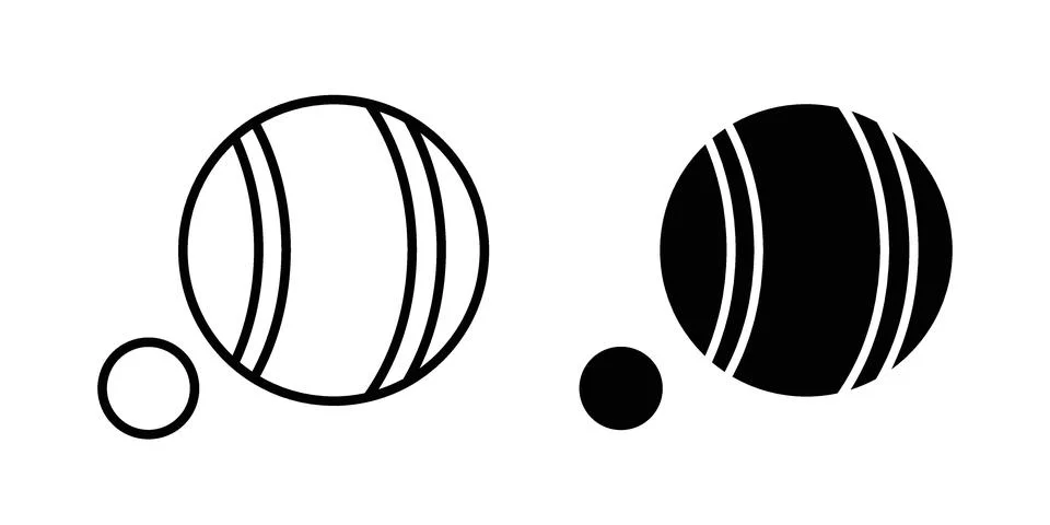Petanque icon design. Simple Vector illustrations.. Stock Illustration