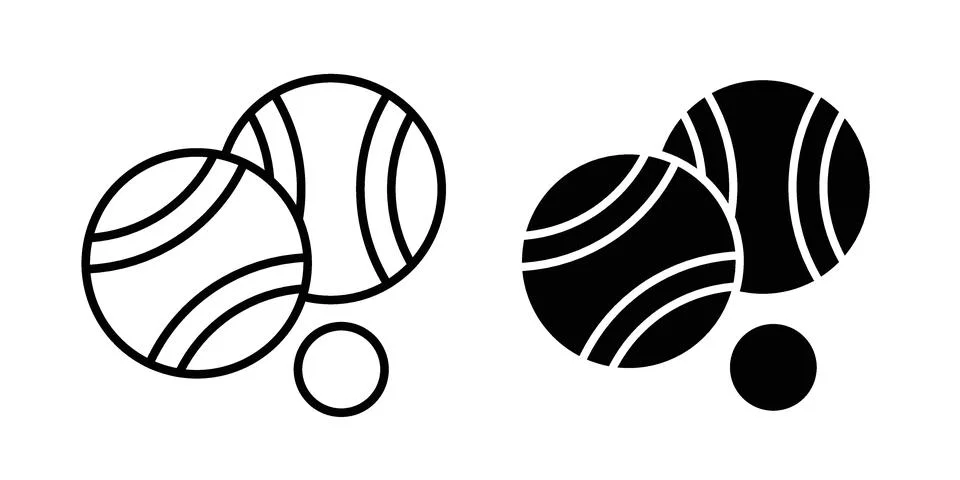 Petanque icon set, collection of vector icons Stock Illustration