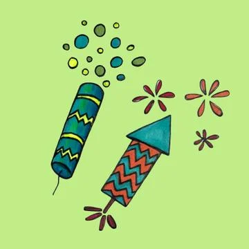 Petard hand drawn illustration Stock Illustration