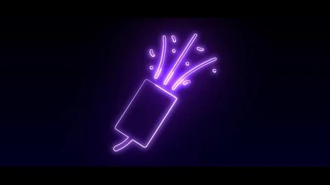 Petard   in highlight and glow effect mp4 video Stock Illustration