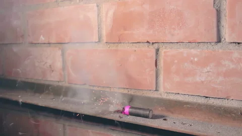Petard Was Placed on a Metal Surface and Explode Stock Footage 147443458