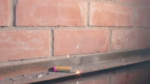 Petard Was Placed on a Metal Surface and Explode Stock Footage 147448820