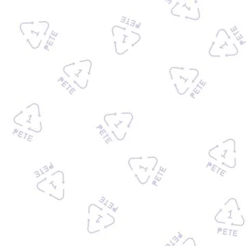 Pete plastic product mark glyph seamless pattern Stock Illustration