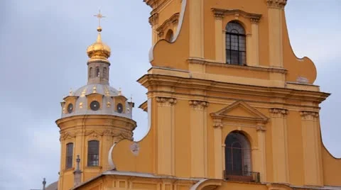 Peter and Paul Fortress Stock Footage 10810644