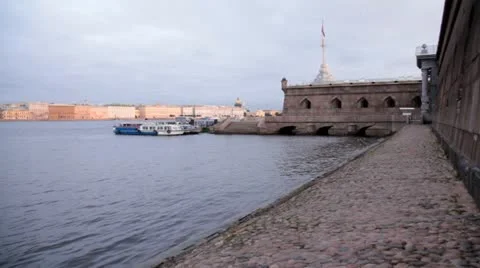 Peter and Paul Fortress Stock Footage 10810658