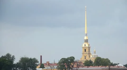 Peter and Paul Fortress Stock Footage 10810737