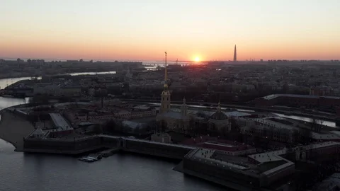 The Peter and Paul Fortress Stock Footage 106935171