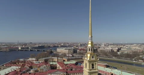The Peter and Paul Fortress, Saint Petersburg Stock Footage 80973904