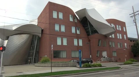 Peter B Lewis Building at Case Western Reserve University Stock Footage 57635636