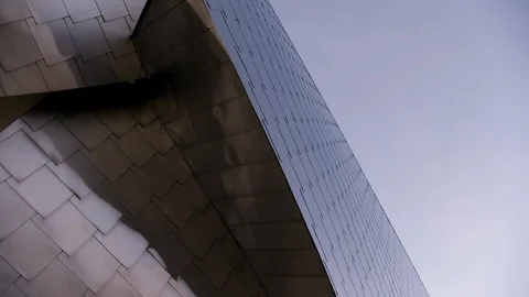 Peter B Lewis Building - Gehry Design Detail 4 Tilt down Stock Footage 89944831
