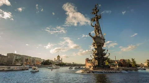 Peter the great monument timelapse Stock Footage 51008403