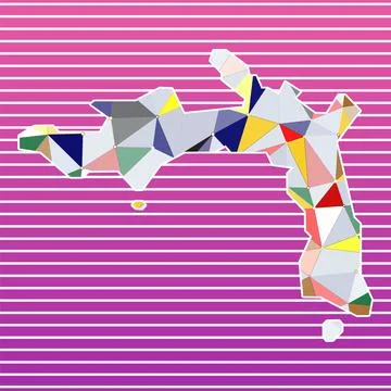 Peter Island vector illustration. Peter Island design on gradient stripes b.. Stock Illustration