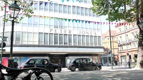 Peter Jones store on Sloane Square, London Video stock 137447106