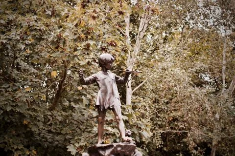 Peter Pan Monument Stock Photos