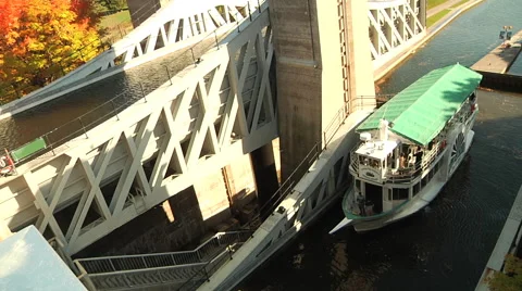The Peterborough Lift Lock Stock Footage 55857022
