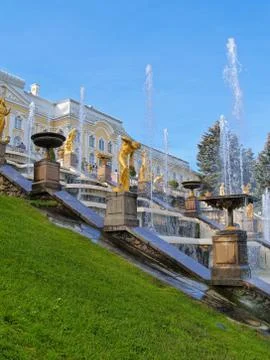 Peterhof in russia Stock Photos