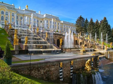 Peterhof in russia Stock Photos