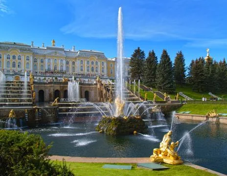 Peterhof in russia Stock Photos