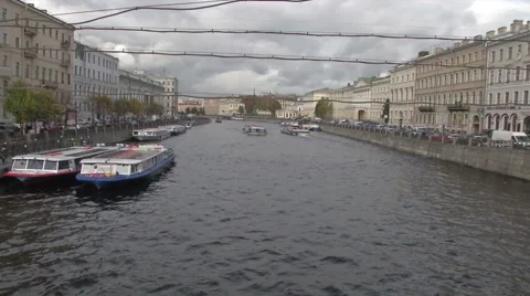 Petersburg River Russia Stock Footage 46135553