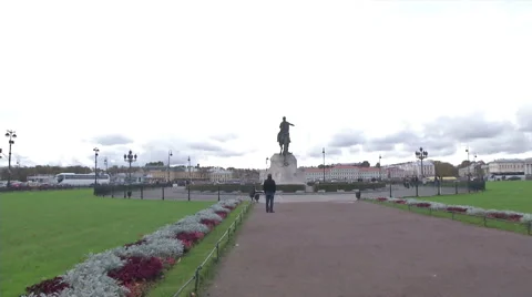 Petersburg Square Stock Footage 46126393