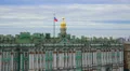 Petersburg. View from the roof. The Hermitage. 4K. 4k or 4k+ Resolution