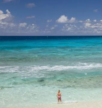 Petit Anse Beach on La Digue Island, Seychelles, Tropical Paradise Stock-Fotos