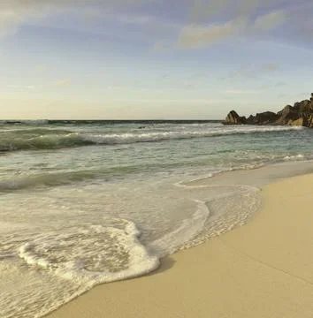 Petit Anse Beach on La Digue Island, Seychelles, Tropical Paradise Stock Photos