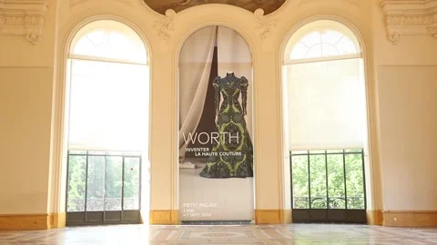 Petit Palais in Paris dedicates an exhibition to the Worth luxury house, París,  Stock Footage 308479767