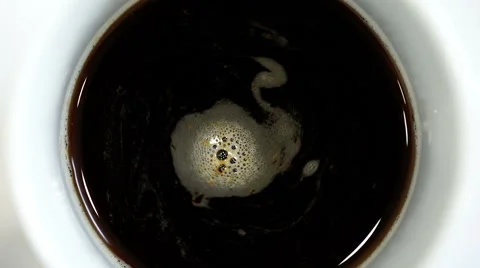 Petite black coffee in a mug Stock Footage 68810473
