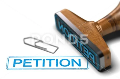 Petition Campaign, Democracy Concept Over White Stock Photos