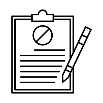 Petition Line Icon Stock Illustration