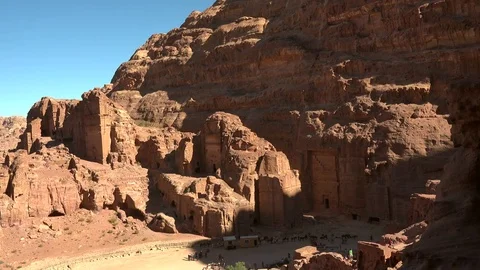 Petra at the distance Stock Footage 83611042