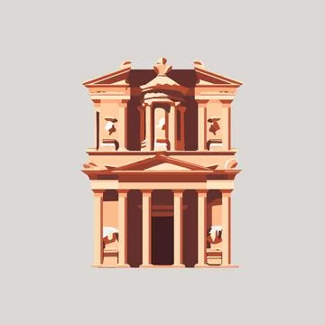 Petra in Jordan. Stock Illustration