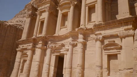 Petra Monastery Tourist Stock Footage 230218766