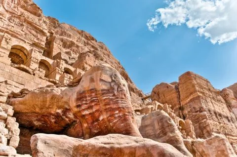Petra mountains Stock Photos