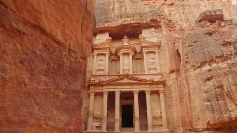 Petra Treasury In Jordan Stock Footage 102378745