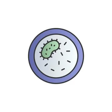 Petri dish color gradient vector icon Illustrazione stock