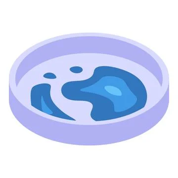 Petri dish containing blue sample for scientific experiment in laboratory 스톡 일러스트