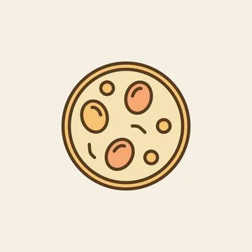 Petri Dish with Helminth Eggs vector concept colored icon Illustrazione stock