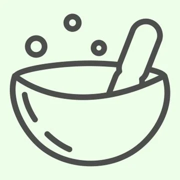 Petri dish line icon. Bacteriological analysis in scientific lab plate outline Stock Illustration