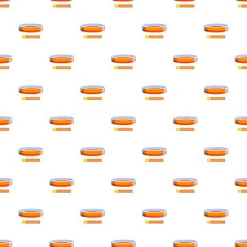 Petri dish pattern for biology, science background Stock Illustration