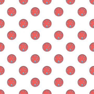 Petri dish pattern with growing cells and bacteria Stock Illustration